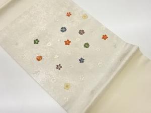 金箔小花散らし模様刺繍開き名古屋帯（額縁仕立て）